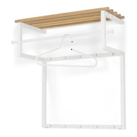 SPINDER DESIGN Bijela/u prirodnoj boji metalna zidna vješalica s policom Rizzoli