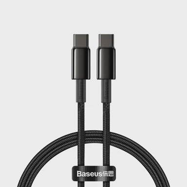 BASEUS Kabel tip C, 100 W, CATWJ-01, 1 m, crni