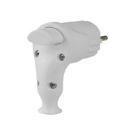 WERTOR Utikač šuko iskočni bijeli TP05