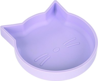 ANIONE Posuda Pepe&Kitty, silikonska, ljubičasta, 240 ml