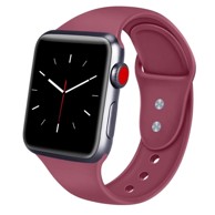 BStrap Soft Silicone remen za Apple Watch 42/44/45mm, Red Wine