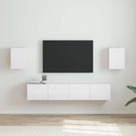 TV zidni ormar, 2 komada, Sjajno bijelo 30 x 31 x 40 cm