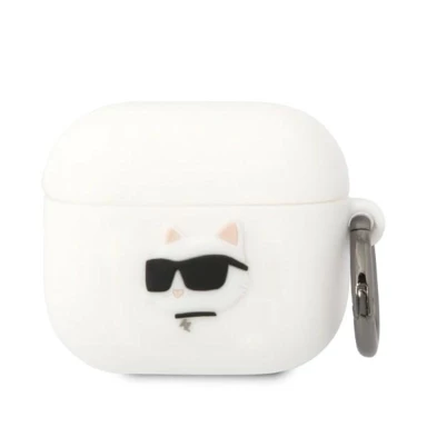 KARL LAGERFELD Silicone Choupette Head 3D futrola za AirPods 3, bijela