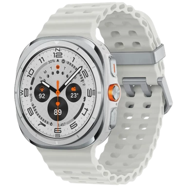 SAMSUNG Pametni sat Galaxy Watch Ultra Titanium, bijeli, bijela silikonska narukvica