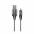 CABLEXPERT USB Lightning kabel, duljina 2 m, pamučna zaštita, sivi, model CC-USB2B-AMLM-2M-WB2