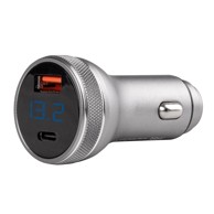 AMIO USB punjač s voltmetrom 38W USB + USB-C