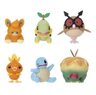POKEMON Battle figura (6 kom.), Pawmi, Squirtle, Torchic, Turtwig, Hoothoot, Appltun