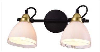 Dekorativna zidna rasvjeta W10146-2, 2xE14, crna