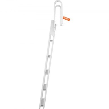 VEVOR Sklopive ljestve za dok, 5 stepenica, 45,5 x 63,5 x 196,5 cm, aluminij, srebrne