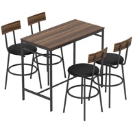5-dijelni set barskih stolova s 4 stolice