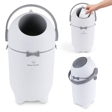 MOBY SYSTEM Koš za pelene, bubanj protiv neugodnih mirisa, promjer 26 cm, visina 47,5 cm, PP i ABS plastika