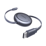 UGREEN Kabel, USB-C na USB-C, uvlačni, 1 m, crna