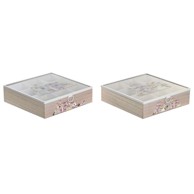 DKD HOME DECOR Kutija za čajeve, kristal i metal, pisana