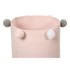 LORENA CANALS Dječja kutija za pohranu Bubbly ø 30x30 cm, svijetloružičasta, tekstilna