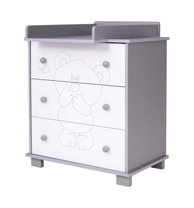 DREWEX Komoda Medo i leptir, srebrna/bijela