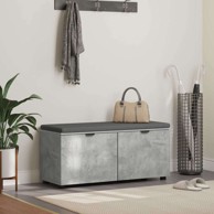 Klupa za hodnik s jastukom 100x38x46 cm, betonski siva
