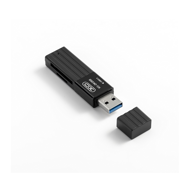 XO Čitač kartica 2u1 DK05B, USB 3.0, crni