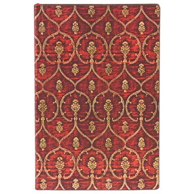 PAPERBLANKS Notes FB9633-7, s gumicom, Flexis, Mini, crte, 9 x 14 cm, 104 lista, Red Velvet