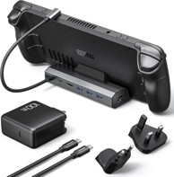 JSAUX Priključna stanica HB0603, 6 u 1, za ROG Ally X/Steam Deck/Legion Go, 4K@120Hz, 100 W, HDMI, Ethernet, USB 3.0