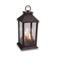 Fenjer 3X LED svijeća, 29 cm