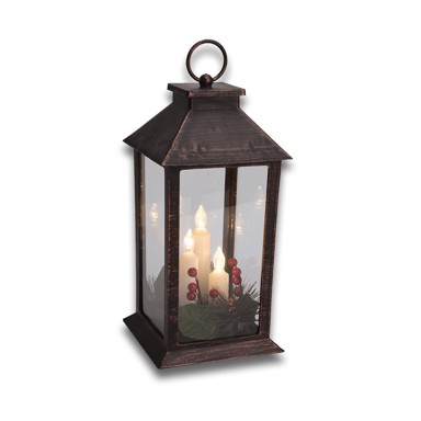 Fenjer 3X LED svijeća, 29 cm