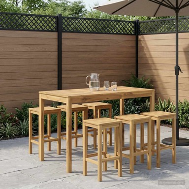Stol za bar u vrtu 141 x 80,5 x 105 cm, bijeli