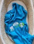 MY SWEET BABY Flis dekica za bebe Bigi Zibi & Adele Owls, tirkizna