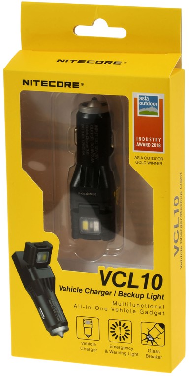 NITECORE Punjač VCL10 USB auto, s lampom i sigurnosnim funkcijama
