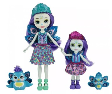 MATTEL Enchantimals Pattern Peacock & Flap Sisters, HCF83