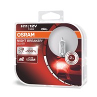 OSRAM Night Breaker Silver 12V H11 do 100% više svjetla DUO BOX plastika (2 žarulje)