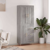 Visoka komoda siva sonome 69 5x34x180 cm od konstruiranog drva