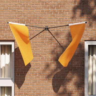 Držač zastava za 2 zastave, zidni, čelik, crni