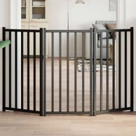 Vrata za pse sklopiva, 3 panela, 50 x 60 x 2 cm, masivna jelovina