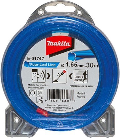 MAKITA Najlonska nit, djetelina, 1,65 mm/30 m, plava