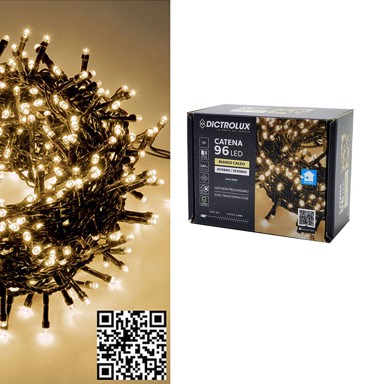 LED lampice, 96 LED, toplo bijele
