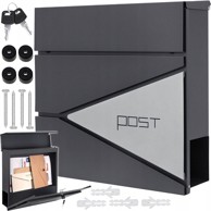 DEXXER Moderni poštanski sandučić, antracit + inox X1, s utorom za novine