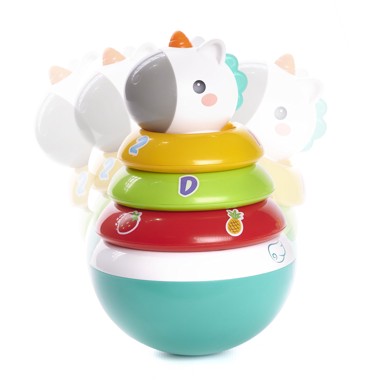 HOLA Igračka, edukacijska, šarena piramida, jednorog