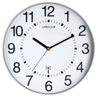 UNILUX Sat, zidni, Wave, fi 30,5 cm, srebrni