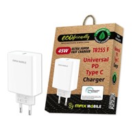 MAX MOBILE Kućni punjač PD Super Fast Charge Type-C TR-255F 45W, ECO