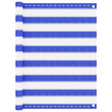 Balkonski zastor 90 x 400 cm HDPE, plavo-bijeli