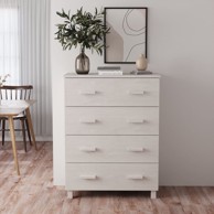 Komoda bijela 79 x 40 x 103,5 cm od masivne borovine