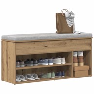 Klupa za cipele boja hrasta 102x30,5x45 cm konstruirano drvo