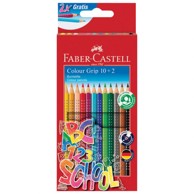 FABER-CASTELL Drvene boje 201585, GRIP 2001, 12 boja, blister pakiranje