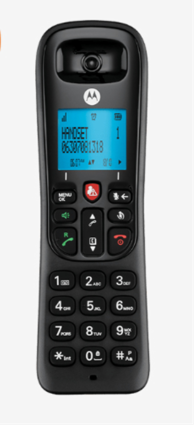 MOTOROLA DECT telefon CD4001, identifikacija poziva, crni