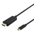 DELTACO Adapter kabel USB-C – HDMI 4K 1 m pozlaćen crni