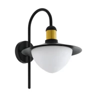 Vanjska zidna lampa, 1xE27, Sirmione, 97285, crno/zlatna