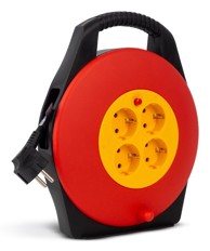 ENTAC Socket Cable Reel 4 Sockets 10m
