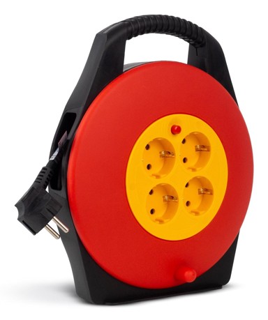 ENTAC Socket Cable Reel 4 Sockets 10m