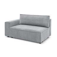 BOBOCHIC PARIS Svijetlo siva modularna sjedeća garnitura od samta (s lijevim kutom) Nihad modular, 163x95x88 cm