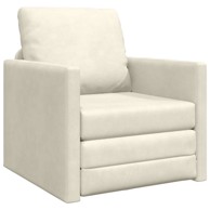 Sofa na razvlačenje 2-u-1 74x77x8 cm baršun krem